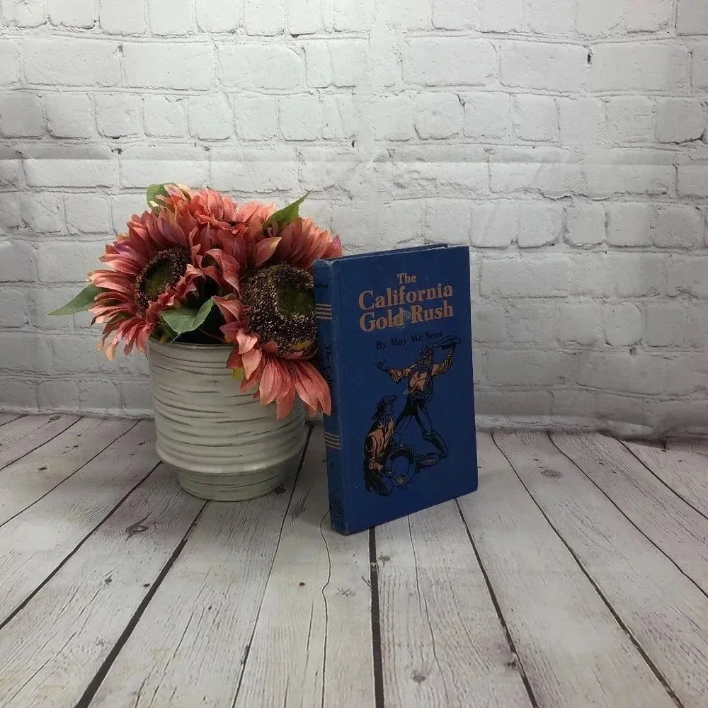 vtg 1950 hardback book California gold rush western americana history decor